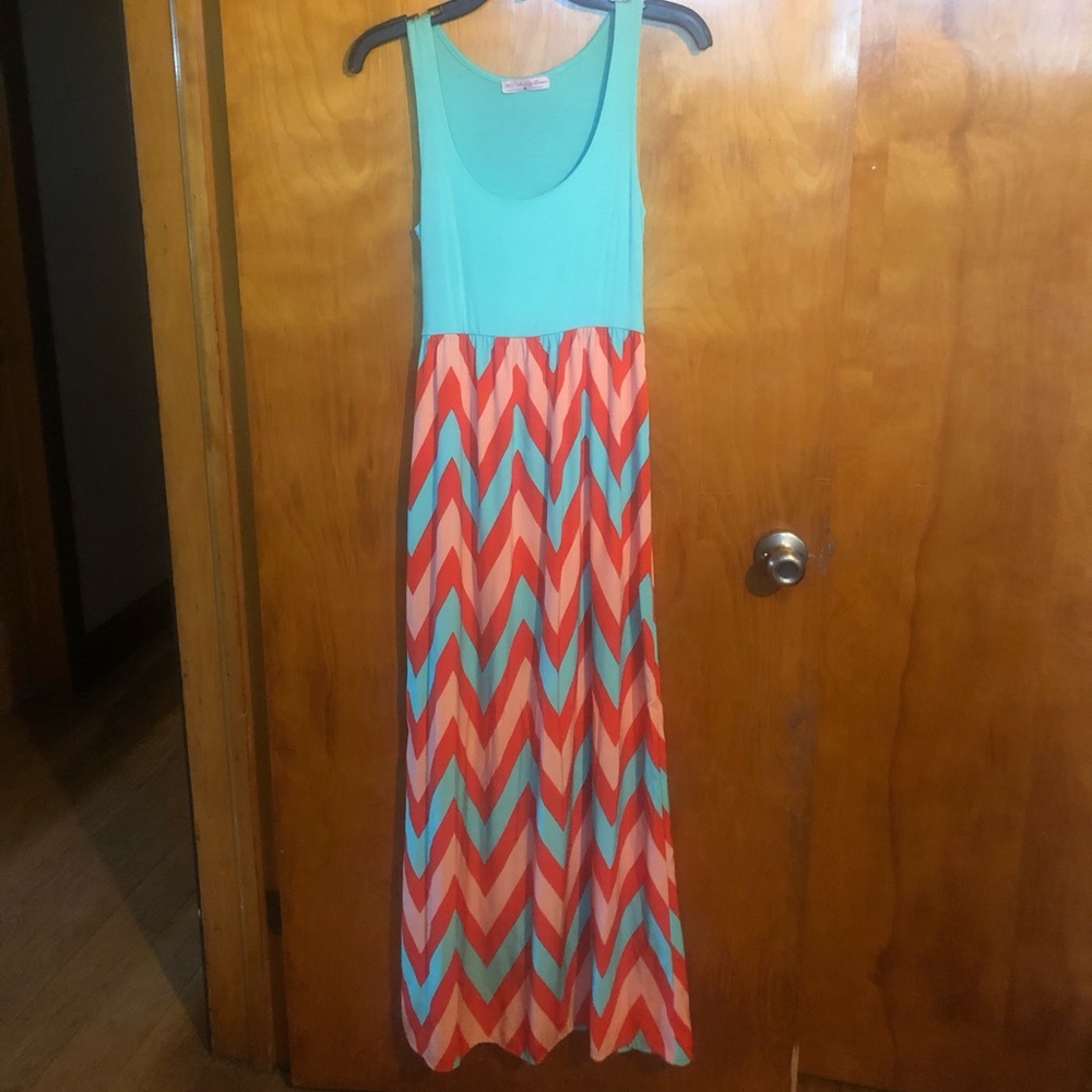 Woman’s Chevron Maxi dress